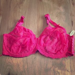 NWT Adore Me raspberry bra 46G
